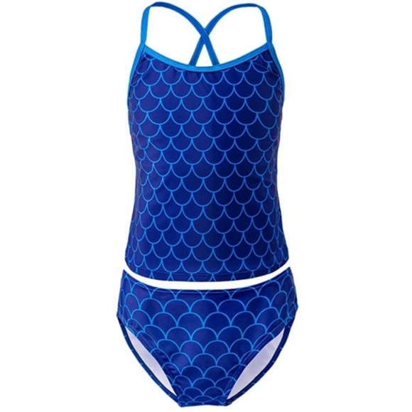 Urban Outdoor Girls Mermaid Two-Piece Swimsuit - Picture 1 of 8